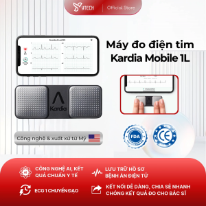 [YTECH] Máy Đo Điện Tim Cá Nhân KardiaMobile 1L - Tầm Soát Rung Nhĩ & Nhịp Tim Bất Thường Chuẩn FDA Mỹ (Bản 1 Chuyển Đạo)