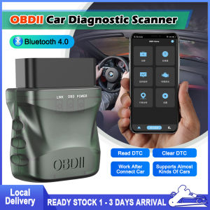 ELM327 V1.5 OBD2 Scanner Bluetooth 4.0 OBD 2 Car Diagnostic Tool for IOS Android PC ELM 327 Scanner OBDII Reader Display Engine Revolutions Read Error Diagnostic Code 蓝牙故障诊断仪
