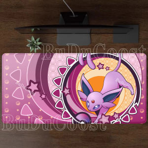 Bandai | Gaming Mouse Pad Eevee family Anime pokemon Cabinet Kawaii HD printing XXL Non-slip Keyboard Office PC Rubber overlock Desk Mat