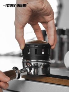 MHW-3BOMBER Self-Gravity Powderer Set Italian Style Bomber Coffee Grinder Universal 51/53/58mm Weighted Powder Compact Kit