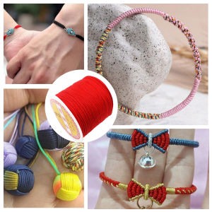 AmoKi Nylon Thread Cotton Thread String DIY Beaded Braided Bracelet Jewelry Making 40meters 0.8mm