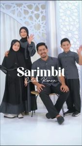 Baju Sarimbit Keluarga Lebaran 2024 / Sarimbit Abika -LILIAN HITAM / Fashion Muslim Kekinian