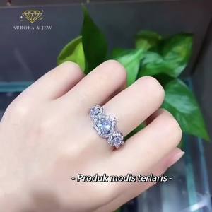 Cincin Wanita Hati Free Box dari AURORAJEW: Hadiah Pasangan Anti Luntur & Gaya Korea