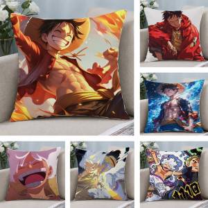 Bandai | One Piece Nami Navigator Anime Plush Pillow Cover Soft Short Plush Cushion Cover For Sofa Bedroom Home Decor Gift Decoration