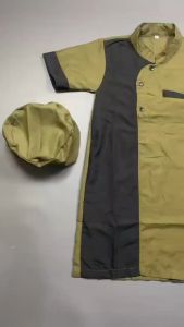 Setelan Muslim Anak Laki-Laki 1-9 Tahun - Baju Koko Model Jubah Dan Peci Elegan Terbaru - Stelan Pakaian Pria Terlaris Premium Murah