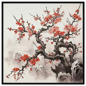 Tranh Treo Tường Canvas tranh dán tường Tranh Tết Hoa Đào CGI-72