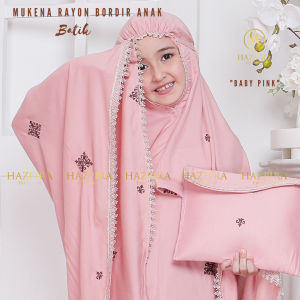 Mukena Anak Umur 5-15 Tahun Katun Rayon Bordir Batik