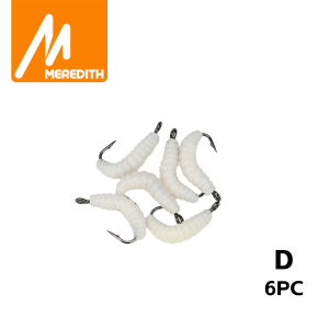 MEREDITH Combo Bait with Hook Soft Worm Bait Swimbait 2cm Silicone Worm Baits Insect Fly HOOK Rubber Wobblers Fishing Lures