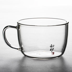 Heat Resistant Glass Breakfast Milk Cup with Lid Large Capacity for Home Use Microwave Safe Cereal Water Drinking Cup