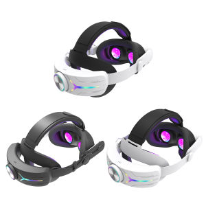Adjustable RGB Head Strap 12000mAh Battery Extend VR Playtime Head Band Head Strap Headband for Meta Quest 3S VR Headset