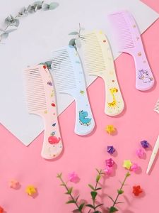 ONE-C1021 Sisir Anak Set Isi 2pcs Karakter Kartun Lucu / Sisir Rambut Gagang Plastik 2IN1 / Hair