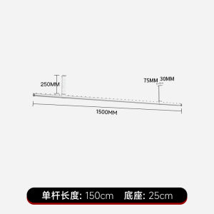 Aluminum Alloy Clothes Drying Rods Balcony Top Mounted Fixed Clothes Drying Racks Double Layer Home Use Clothes Drying Hangers