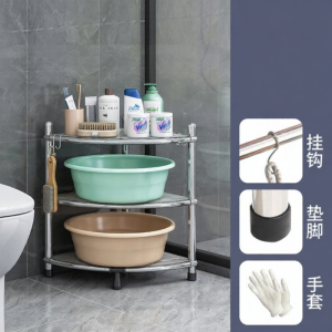 MOLORE | Stainless Steel Corner Storage Rack for Bathroom