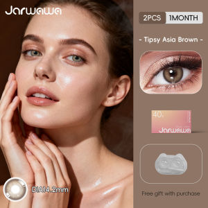 JARWAWA 2PCS monthly throw natural large eye color contact lenses popular brown/coffee color fashionable beauty contact lenses