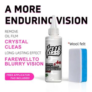 10-Year Protection No Oil Film • No Dust • No Water Marks Car Glass Oil Film Remover Free Sponge watermark remover Safe for Cars Instant Result windscreen cleaner stain remover 玻璃油膜去除剂 防雨 除雾
