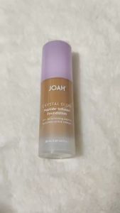 JOAH Crystal Glow Peptide-Infused Foundation 2-in-1 Multitasking Korean Makeup with Blurring Face Primer Luminizer Hydration & Skin Defense for a Flawless Finish Tan Warm 30mL