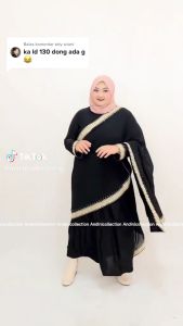 Gamis Abaya Turkey EKSTRA JUMBO LD 130-135 Amarata 130 India Selendang Panjang Andinicollection