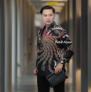 BAJU BATIK PRIA KEKINIAN 2022 Batik Pria untuk pesta pernikahan Baju Batik Aluna Baju Batik Cowok Baju Batik Pria Lengan Panjang Premium Aluna PCW 009