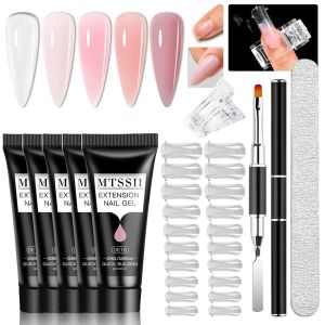 MTSSII 20ml Bộ Dụng Cụ Làm Móng Màu Khỏa Thân Gel Nối Dài Móng Tay Nhanh Chóng Xây Dựng Bằng Acrylic Đầu Ngón Tay Bộ Dụng Cụ Làm Móng Tay Cho Thiết Kế Nghệ Thuật Móng Tay