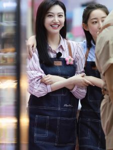 Váy Ngắn Thời Trang Cho Nữ Váy Ngắn Denim in Logo Quần Áo Làm Việc Cho Nam Váy Ngắn Chống Dầu Mùa Hè Váy Ngắn Chống Dầu