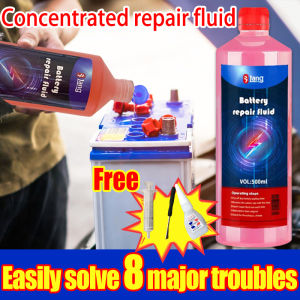 500ML👍 PP Battery repair solution Battery solution water Battery solution fluid battery repair liquid battery recovery solution Used in various motorcycles and cars without changing batteries Battery repair fluid battery solution for ebike