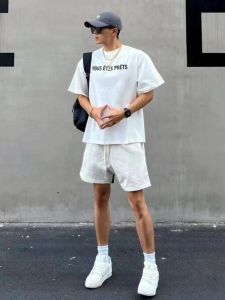 Grey Mens Short Sports Pants Summer Loose Classic Below-Knee Running Basketball Four-Footed Shorts Ultra Elastic Breathable Wear-Resistant