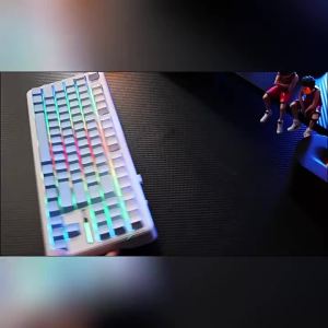 Bàn Phím Cơ Chơi Game AULA F87 Pro V2 Esport RGB Màu Đen Trong Suốt Không Dây Bluetooth Có Dây 8000Hz 0125ms Bố Cục 75%