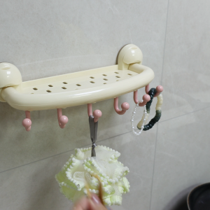 Nail-free Suction Cup Hooks Bathroom Shower Caddy Clothes Hat Key Storage Hanger Door Back Hook Multi-purpose Punch-free Kitchen Strong Hook