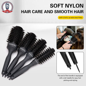BarberTop 4 Sizes Ceramic Curly Hair Comb Aluminum Tube Air Shaped Hair Roller Comb Fluffy And Smooth Hair Beauty Comb Straight Curly Hair Roller Comb Shape