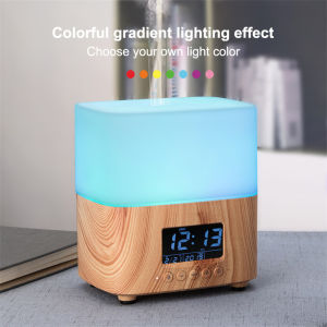CJ-501L 300ML Essential Oil Ultrasonic Aroma Diffuser Air Humidifier Aromatherapy Mist Alarm Clock 7 Color Light