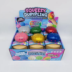 FYLO.SG 💗 Mystery Rainbow Dumpling Toy with Steamer Box Soft Squishy Glittery Squeeze Stress Relief Sensory Putty