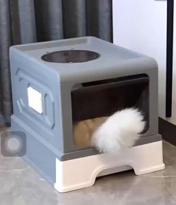 Nhà Vệ Sinh Hai Cửa Có Hộc Kéo Siêu Bự cho Mèo