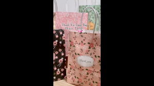 A5 Flower Theme Thank You Paper Bag With Handle Paper Bag For Gift Paperbag Doorgift Murah Gift Paper Bag 礼物袋 Paper Bag Birthday Kids Goodies Gift Bag Kids Goodie Bag For Birthday Party Gift Bag Paperbag For Gift Paperbag Doorgift For Wedding