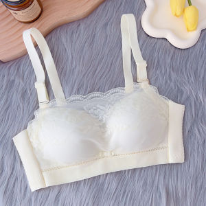 ไม่มีรอยต่อ ไม่มีสาย Bralette ลูกไม้ แหวนไม่มีเหล็กบางปานกลาง  ชุดชั้นใน 1 ซม. บราไร้สาย Sideless สําหรับหญิงสาว