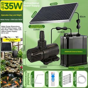 YUANMUXUAN | Solar Waterproof Pump with Battery Fountain Fish Tank Air Pump