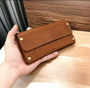Túi Đeo Ngang Hông Cầm Tay Bằng Da Bò Thật Cho Điện Thoại iPhone Samsung Ngang 170x80x2.5cm