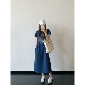 Đầm Hè Thoáng Mát 100% Cotton Cổ Tròn Dạng Rộng
