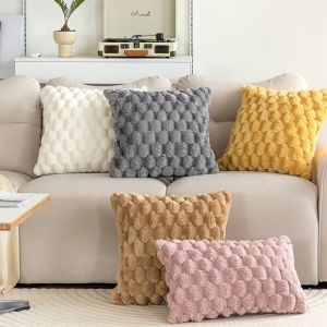 1PC Plush Pillowcase Decorative Home Cushion Cover Ins Throw Pillow Cover for Living Room Bedroom Car Plush Sleeping Pillow Case