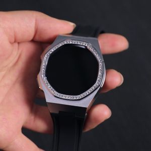 Modification Kit Case For Samsung Galaxy Watch 6 Classic 43mm 47mm Stainless Steel Case Silicone Rubber Strap Bracelet Galaxy Watch 6 DIY Metal Mod Kit