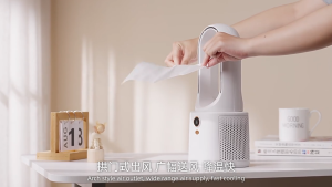 SG【Ready Stock】Bladeless spray household electric fan Flow Pro Bladeless Fan 4-Core Motor 40% Stronger Airflow & Rapid Cooling