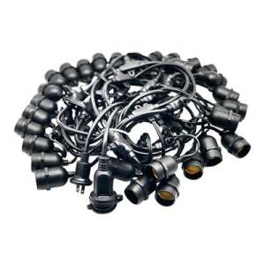 สายไฟระย้า 5-30เมตร สายระย้า สายไฟพร้อมขั้ว E27 กันน้ำ เส้นหนา ทนทาน ไฟตกแต่ง ปีใหม่ ไฟปิงปอง PAE-2234