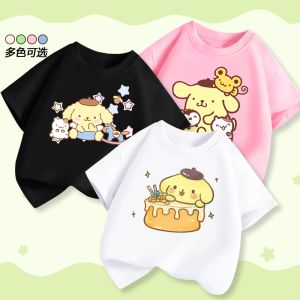 Bandai | Pudding Dog T-shirt Short Sleeve Cotton Childrens Summer Clothing Style Childrens Clothing Half-Sleeve Fashion Casual Shirt