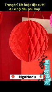 Đèn lồng Tổ ong trang trí Tết - Quả cầu giấy xếp decor tiệc cướinạp tài lễ đính hôn studiosiêu thị quán cà phêtrường họcmầm non giá rẻ
