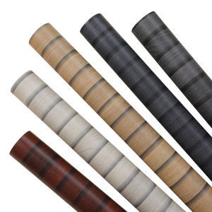 Imitation Wood Grille Vertical Stripe Wallpaper