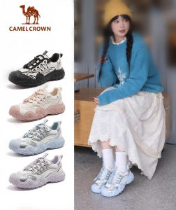 CAMEL CROWN Womens Chunky Ugly-Cute Sneakers | Retro Thick-Soled Dad Shoes Trendy Casual Sports Shoes Outdoor Hiking Trainers