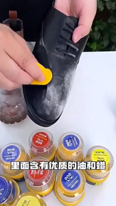 2025 ใหม่ น้ำยาขัดเงา ทำความสะอาดรองเท้าหนัง พร้อมฟองน้ำ เคลือบเงาเครื่องหนัง Shoes Care Oil