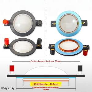New New 1Pcs Tweeter Voice Coil Membranes Diaphragms Titaniums Filmfor Enhances Performances Horn Driver 44.4mm