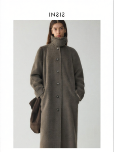 INSIS FEMME | Alpaca Wool Two-Way Collar Raglan Sleeves Winter Coat