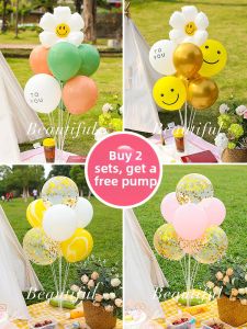 HUAFANGXISHI | INS Style Balloon Table Decorations Transparent Base Stand
