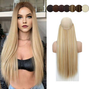 24 Inch Dây Vô Hình Tổng Hợp Tóc Hào Quang Tóc Cho Phụ Nữ Với Đường Bí Mật Dễ Dàng Gắn Không Cần Kẹp